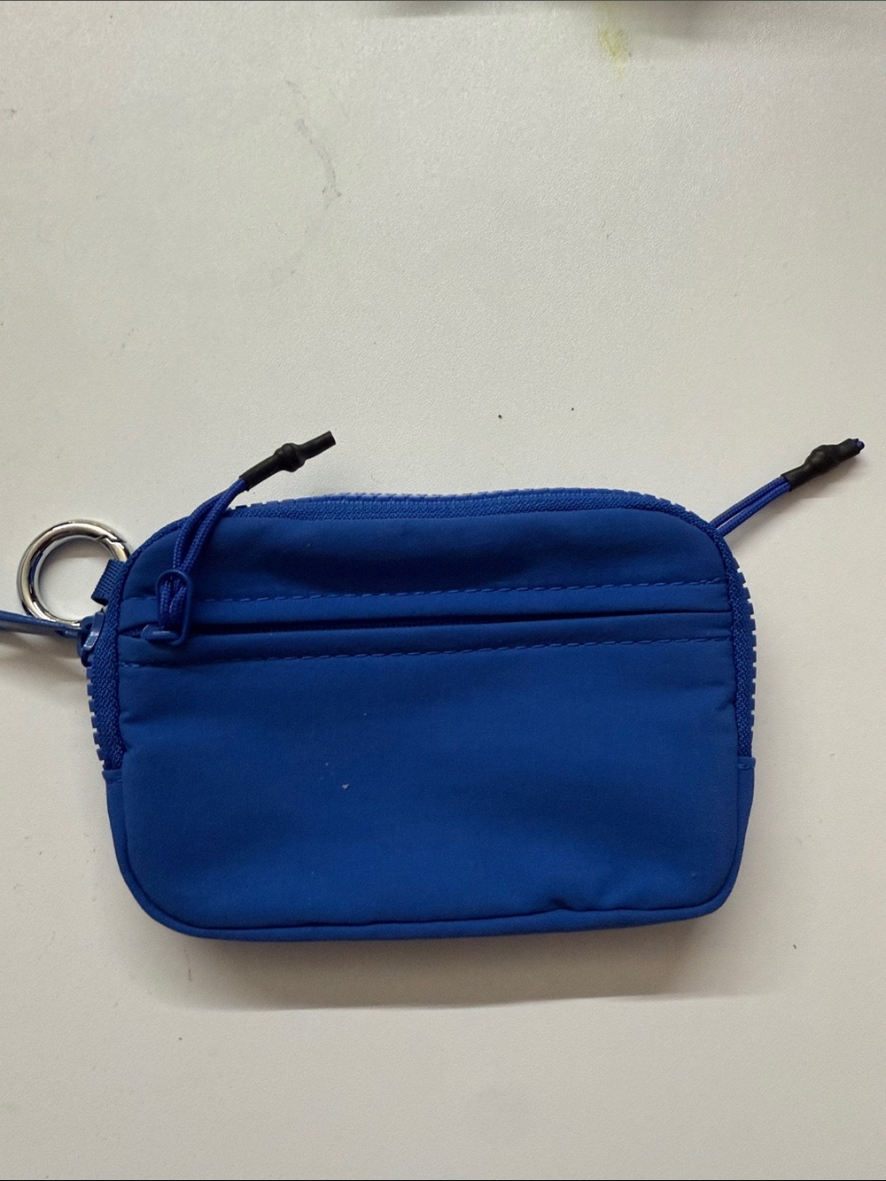 Blue Compact Zip Pouch Wallet